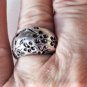 Vintage Sterling Silver Flower Scroll Dome Band Ring Lot Size ~8