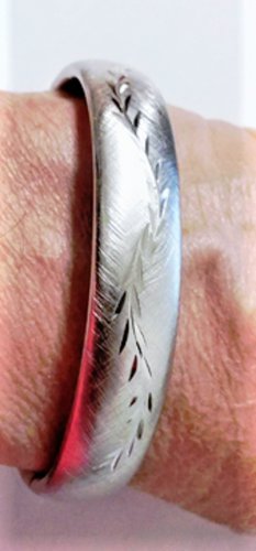 Vintage Sterling Silver Brushed Etched Carl Art Bangle Bracelet Lot