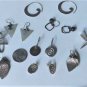 Vintage Sterling Silver MODERNIST Earrings Collection Lot of of 7 Pairs