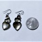 Vintage Sterling Silver Etched Graduated Dangle Drop Triple Hearts Earrings Lot