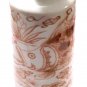 Antique Chinese Qing Kangxi Mark Iron Red Fishes Porcelain Pillar Snuff Bottle