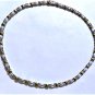 Vintage Sterling Silver XO Two Tone Diamond Tennis Necklace Lot 17-1/4"