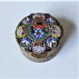 Vtg Pill Stash Trinket Boxes Lot Persian MOP and ITALY Mosaic Glass Milefiori