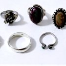 Vintage Sterling Silver SOUTHWEST Navajo & Other Rings Lot 7 Pcs