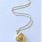 Vintage Sterling Silver w Gold Vermeil Etched Heart Locket Pendant Necklace Lot