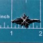 Vtg Sterling Silver SOUTHWEST Navajo Black Onyx North Star Cross Charm / Pendant