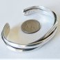 Vintage Sterling Silver Mexico Chunky MODDERNIST Crossover Cuff Bracelet Lot