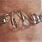 Vtg Sterling Silver Modernist Corkscrew Top Clasp Bangle Bracelet Lot