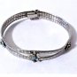 Vtg Sterling Silver ITALY Persian Turquoise Flowers Double Chain Bracelet Lot