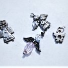 Vintage Sterling Silver Angels Charm Bracelet Charms or Necklace Pendants Lot