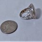 Vintage Sterling Silver MODERNIST Hammered Open Scrollwork Ring Lot Sz 7.5