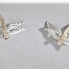 Vintage Sterling Silver & 14K RG w Amethyst Dragonfly Artisan Post Earrings Lot
