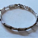Vintage Sterling Silver ITALY Gate Link Bracelet Lot 7"
