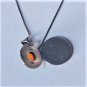 Vintage Sterling Silver Amber Pendant Necklace Lot MINSK ~ 19"