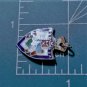 Vtg Sterling Silver BERMUDA Large Guilloche Enamel Souvenir Charm Bracelet Charm