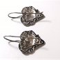 Vintage Sterling 925 Repousse Engravable Heart Earrings Lot