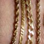 Vintage Sterling Silver Gold Vermeil Charm Figaro & Rope Bracelets Lot 4 Pcs
