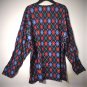 Vintage Deadstock Harlequin Argyle BCI Clothing Co. LS Cotton 12-Button Henley T