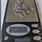 Vintage Sterling Silver MODERNIST Blank Starter Charm Necklace To Fill 18"