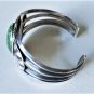 Vintage Sterling Silver Southwestern Navajo Turquoise Cuff Bracelet Adjustable