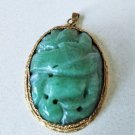Antique Hand Carved Chinese Jadeite Bronze Pendant Lot