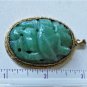 Antique Hand Carved Chinese Jadeite Bronze Pendant Lot