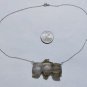 Vintage Sterling Silver SOUTHWEST Navajo Turquoise Pendant Necklace Lot 21-3/4"