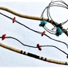 Vtg Southwest Sterling *Liquid* Silver Coral Turquoise + Heishi Necklace Lot