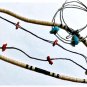 Vtg Southwest Sterling *Liquid* Silver Coral Turquoise + Heishi Necklace Lot
