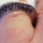 Vintage Sterling Silver MODERNIST *Courage* Ring Lot Size 7