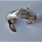 Vtg Sterling Silver KABANA Huge Leaping Dolphin Cuff Bracelet Lot Fits 7" Wrist