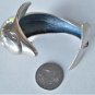 Vtg Sterling Silver KABANA Huge Leaping Dolphin Cuff Bracelet Lot Fits 7" Wrist