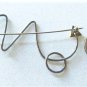 Vintage Sterling Silver Geometric MODERNIST Pin Brooch Lot SY IY