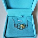 Vintage Sterling Silver Helen de Lere Honey Comb Gold Bee Pendant Necklace Lot