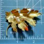 Vintage 12K Gold Filled HOBE Hatched Textured Elegant Pearl Leaf Pin Brooch Lot