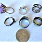 Vintage Sterling Silver Rings Lot Collection of 6 Sizes 6-9.5