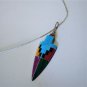 Vtg Sterling Silver Southwest Inlaid Block Carved Stones Arrowhead Necklace Lot