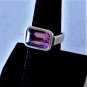 Vtg Sterling Silver MODERNIST Amethyst *Miner's Den* FEB Birthday Ring Lot Sz 8