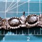 Antique Silver Alloy SE Asian Niello Tribal Hand Clasp Bracelet Lot 7"