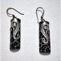 Vtg Sterling 925 Silver Bali Dangle Drop Earrings w Leopard Lace Agate Lot
