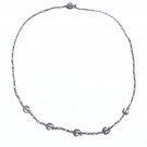 Vintage Sterling Silver Figaro Bird Pendants Chain Necklace Lot 16"