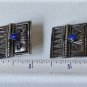 Vintage Sterling Silver Southwest Navajo Artisan REW DINEH Lapis Earrings Lot