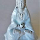 Antique Chinese Kangxi Mark Qingbai Quanyin Buddha Statue