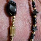 Vintage Gold Filled Hematite Stars Beaded Bracelets Lot 2 Pcs