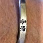 Vintage Sterling Silver JOY Chinese English TMA Cuff Bracelet Lot M/L