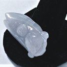 Vintage Icy White Jade Carved Cicada w Coin Pendant Lot