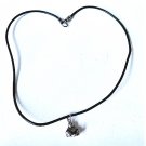 Vintage Sterling Silver Pray Buddha Pendant Leather Cord Necklace Lot