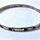 Vintage Sterling Silver Hearts Stamped Bangle Bracelet Lot