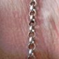 Vtg Sterling Silver ITALY Rolo Chain Bracelet Lot w Dangle Heart Charm 7"