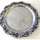 Antique Sterling Silver Classic Hand Repoussee Round Salver Tray Lot 11-1/8"